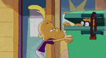 Gif animé de Titeuf poubelle